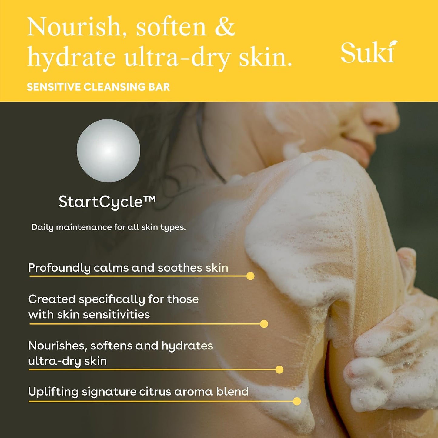 Suki Skincare Sensitive Skin Cleansing Bar, 4 Oz